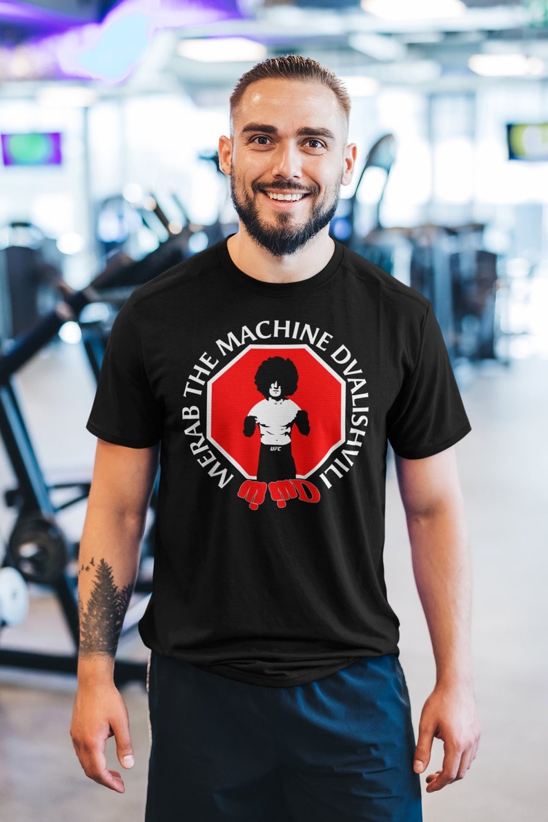 Merab The Machine Dvalishvili Graphic Fighter Wear Unisex T-Shirt Black