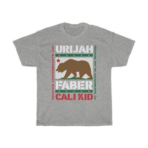 Cali Kid Urijah Faber Graphic Fighter Wear Unisex T-Shirt Sport Grey