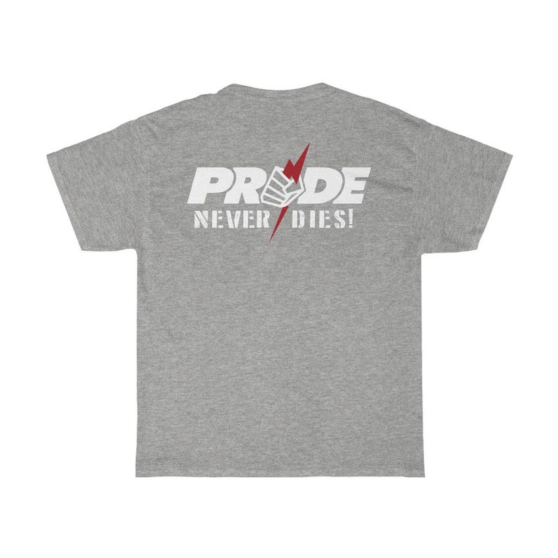 Pride Never Dies Graphic Pride FC Front & Back MMA Unisex T-Shirt image 5