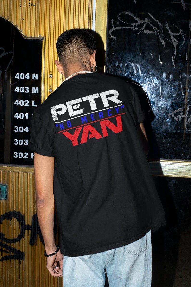 Petr Yan No Mercy Front & Back Graphic MMA Fighter Wear Unisex T-Shirt image 1