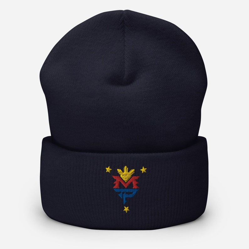 Classic Team Manny Pacquiao Boxing Legend Cuffed Beanie Navy