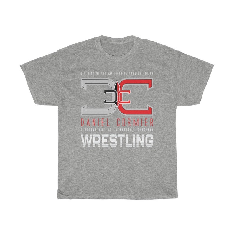 DC Daniel Cormier MMA Fighter Wear Graphic Unisex T-Shirt Sport Grey