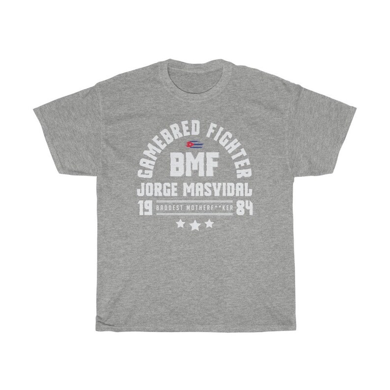 BMF Jorge Gamebred Fighter Masvidal Graphic Unisex T-Shirt Sport Grey