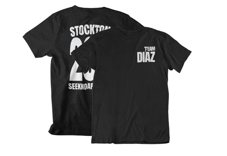 Team Diaz Stockton 209 Seek No Approval Front & Back Unisex T-Shirt Black