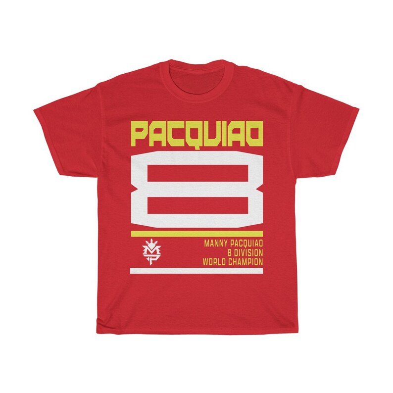 Eight Division World Champion Manny Pacquiao Graphic Unisex T-Shirt Red