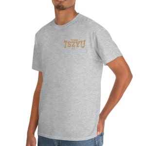 Team Tszyu Gold Front & Back Graphic Fighter Wear Unisex T-Shirt Ash