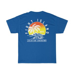 Fight Island Sunset Front & Back Graphic Unisex T-Shirt image 7