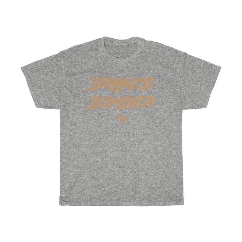 Bronze Bomber Graphic Boxing Fighter Wear Unisex T-Shirt Sport Grey