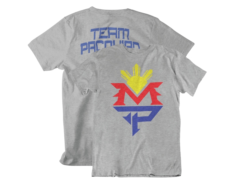 Classic Manny Pacquiao Graphic Front & Back Unisex T-Shirt Sport Grey