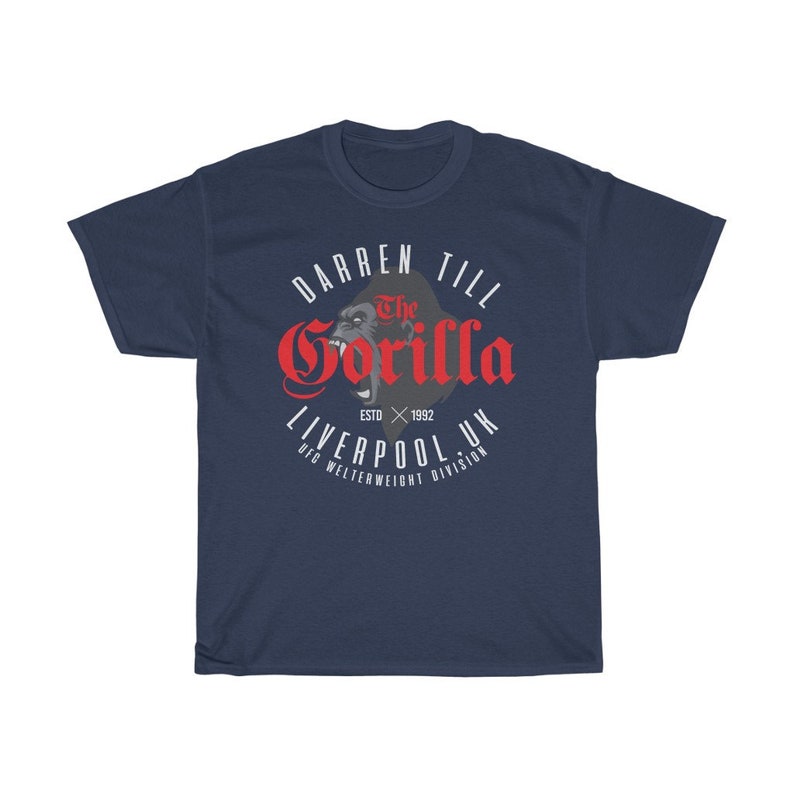 Darren Till The Gorilla Graphic Fighter Wear Unisex T-Shirt Navy