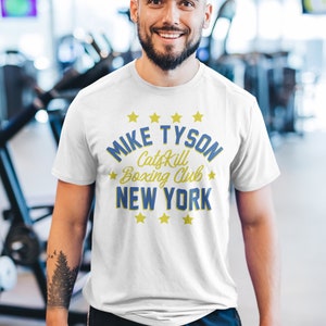 Mike Tyson Classic Catskill Boxing Club NY Graphic Unisex Jersey Tee White