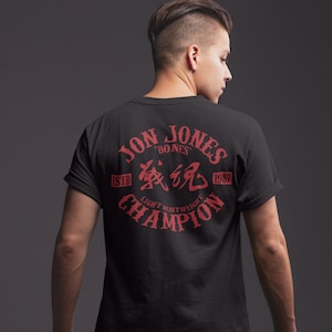 Warrior Spirit Jon Jones Front & Back Graphic Unisex T-Shirt image 3