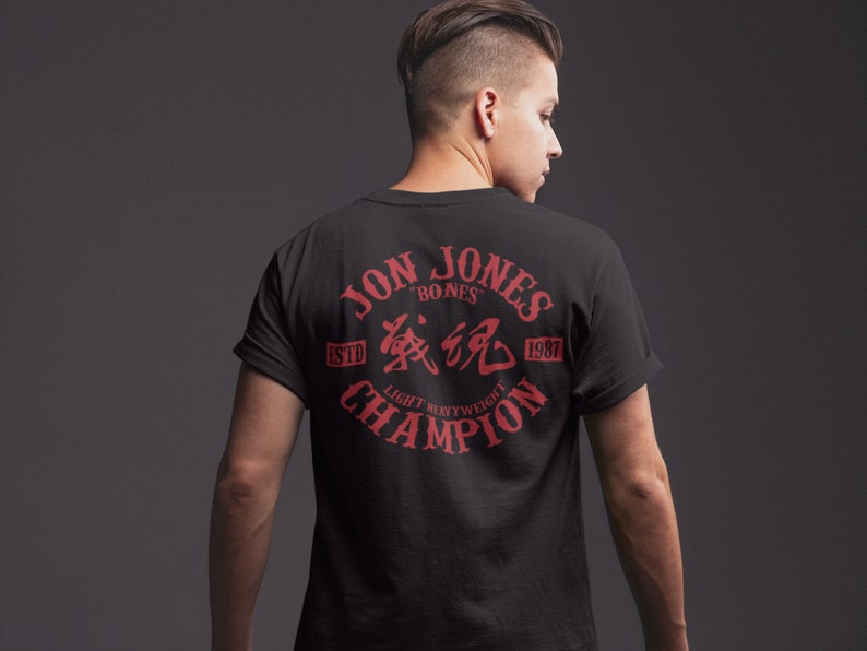 Warrior Spirit Jon Jones Front & Back Graphic Unisex T-Shirt image 3