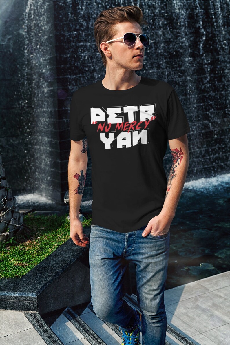 Petr No Mercy Yan Graphic Fighter Wear Unisex T-Shirt Black