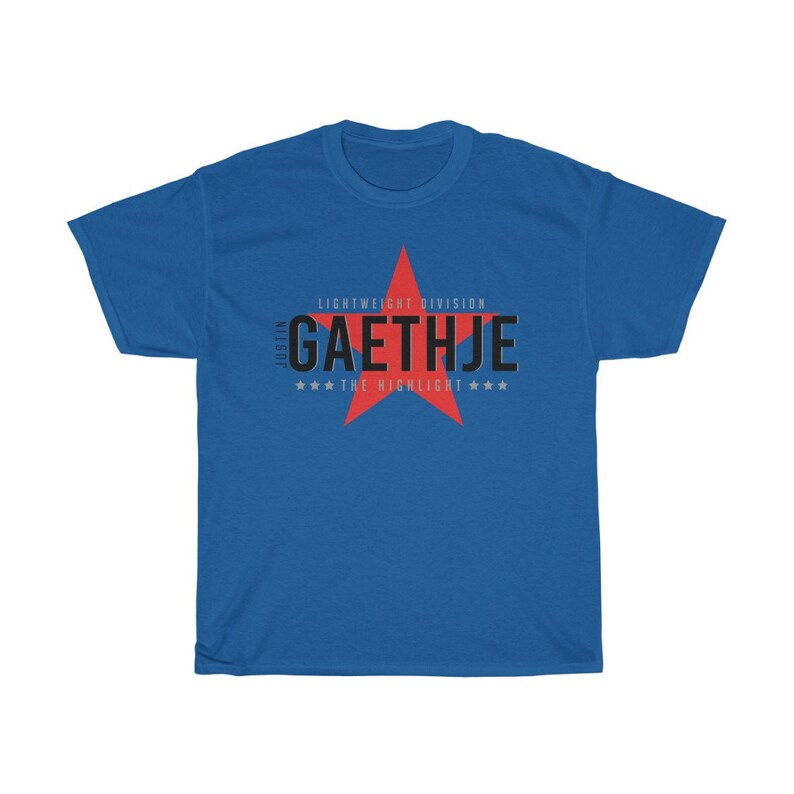 Justin Gaethje The Highlight Graphic Fighter Wear Unisex T-Shirt Royal