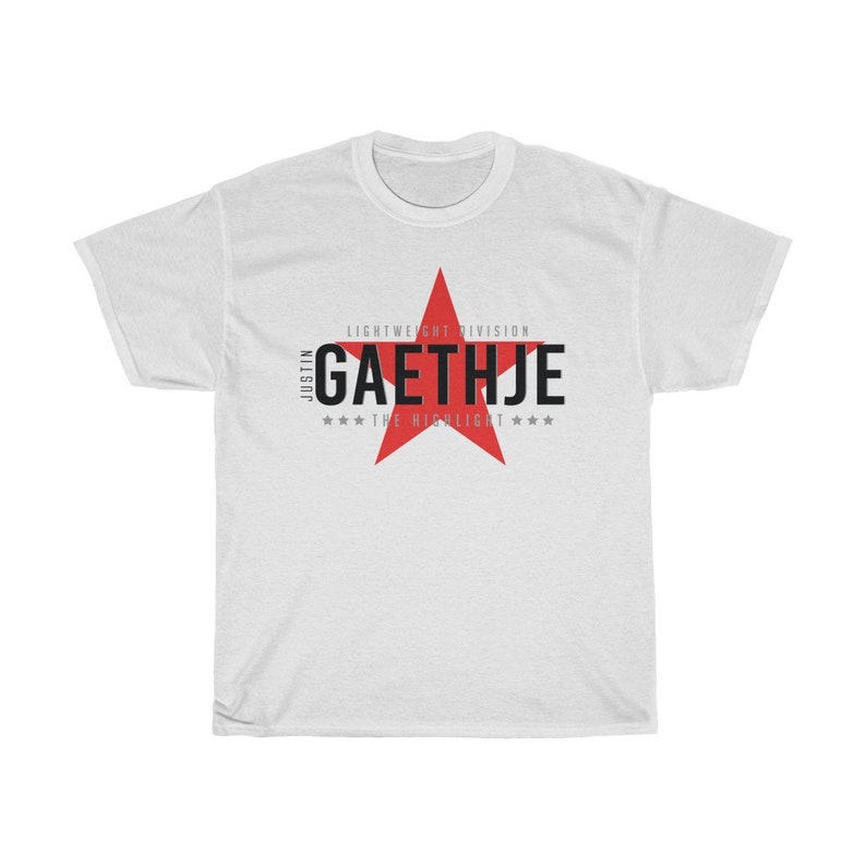 Justin Gaethje The Highlight Graphic Fighter Wear Unisex T-Shirt White