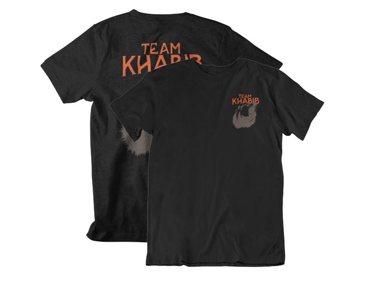 Team Khabib Graphic Front & Back Graphic Unisex T-Shirt Black