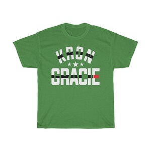 Kron Gracie Jiu Jitsu Graphic Fighter Wear Unisex T-Shirt Turf Green