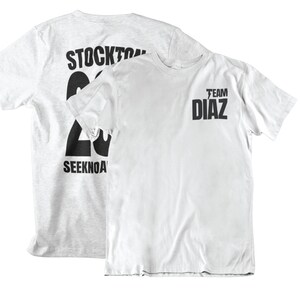 Team Diaz Stockton 209 Ne cherche aucune approbation Avant & Arrière T-shirt unisexe Blanc