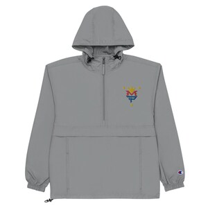 Classic Manny Pacquiao Embroidered Champion Packable Unisex Jacket Graphite