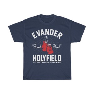 Evander Holyfield The Real Deal Boxing Legend Graphic Fighter Wear Unisex T-Shirt Navy