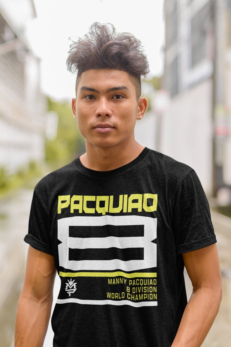 Eight Division World Champion Manny Pacquiao Graphic Unisex T-Shirt Black