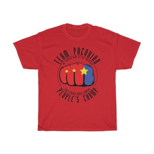 Team Manny Pacquiao Boxing Peoples Champ Graphic Unisexe T-Shirt Red