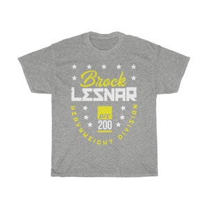 Brock Lesnar MMA Graphic Fighter Wear Unisex T-Shirt Sport Grey