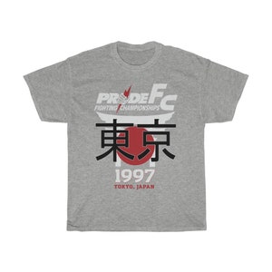 Pride FC Tokyo Japan Classic Graphic MMA Unisex T-Shirt Sport Grey