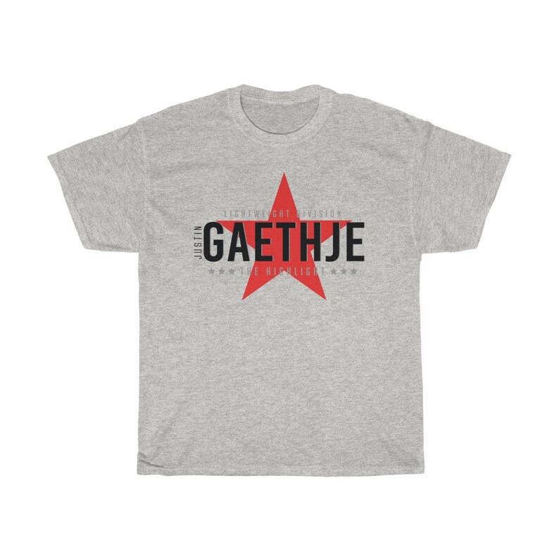 Justin Gaethje The Highlight Graphic Fighter Wear Unisex T-Shirt Ash