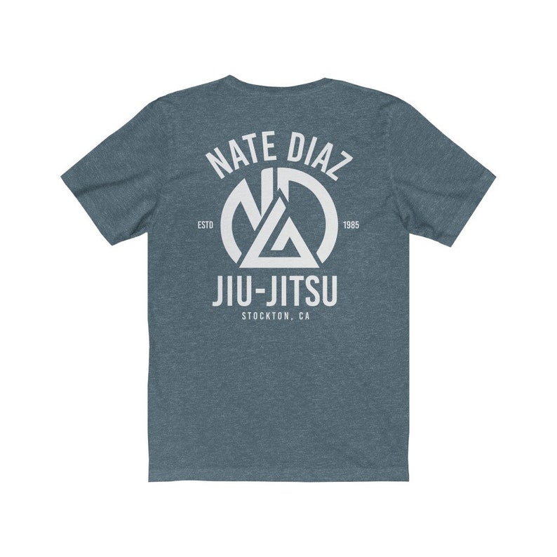 Nate Diaz Jiu Jitsu MMA Fighter Front & Back Graphic Unisex T-Shirt image 5