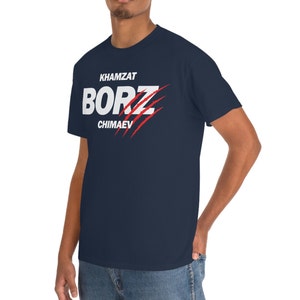 Khamzat Chimaev Borz Graphic Fighter Wear Unisex T-Shirt Navy