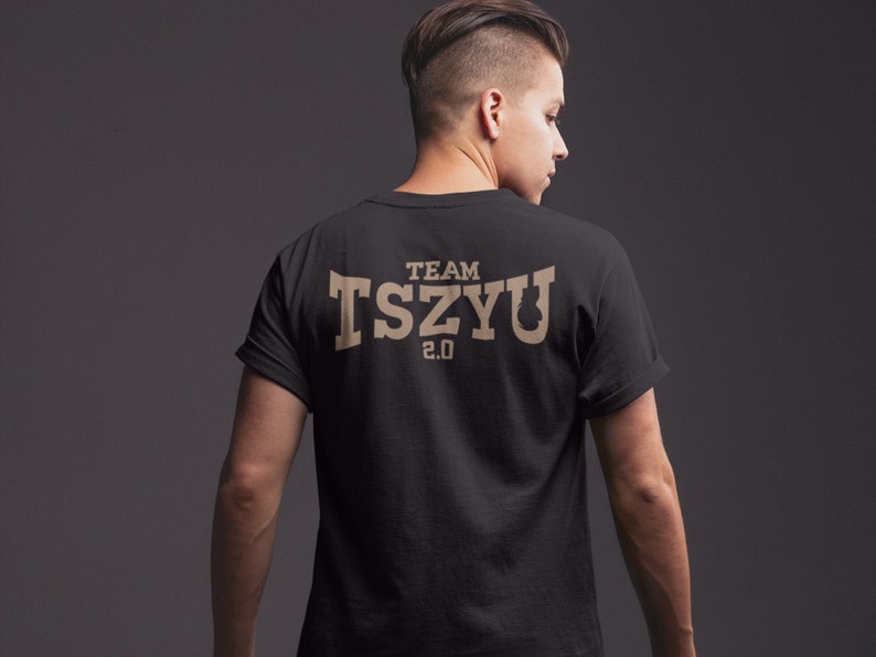 Team Tszyu Gold Front & Back Graphic Fighter Wear Unisex T-Shirt image 1