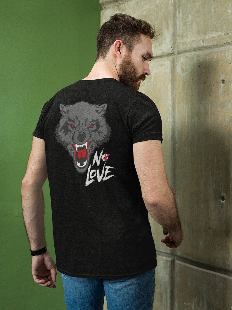 Mad Wolf No Love Cody Garbrandt Front & Back Unisex T-Shirt image 1