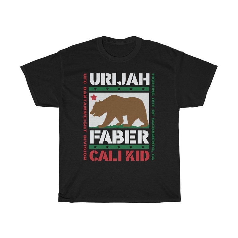 Cali Kid Urijah Faber Graphic Fighter Wear Unisex T-Shirt Black