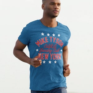 Mike Tyson Classic Catskill Boxing Club NY Graphic Unisex Jersey Tee Heather True Royal