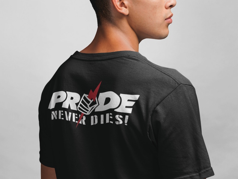 Pride Never Dies Graphic Pride FC Front & Back MMA Unisex T-Shirt Black