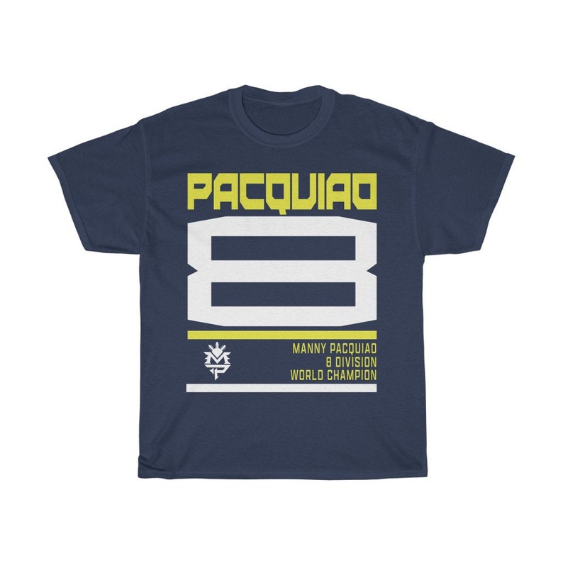 Eight Division World Champion Manny Pacquiao Graphic Unisex T-Shirt Navy