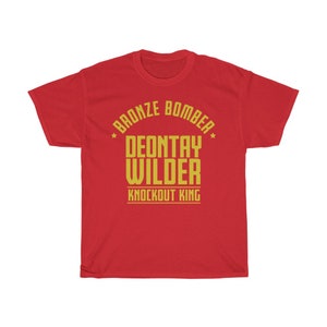 Deontay Bronze Bomber Wilder Boxing Fighter Wear Unisex T-Shirt Red