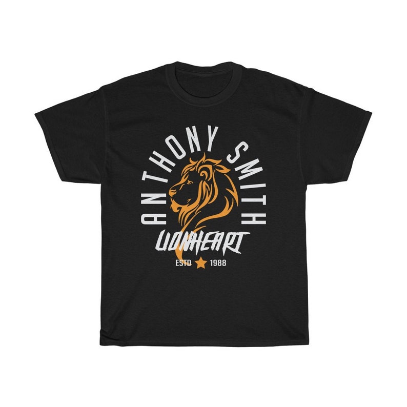 Lionheart Anthony Smith Graphic Fighter Wear Unisex T-Shirt Black