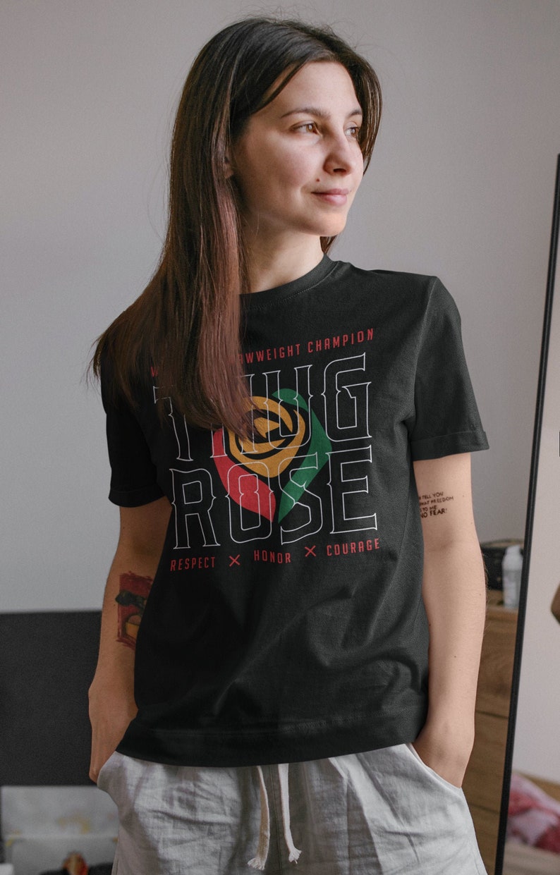 Thug Rose Namajunas WMMA Graphic Fighter Wear Unisex T-Shirt Black