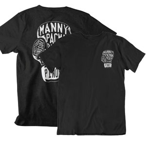 Manny Pacquiao Front & Back Boxing Gloves Customizable Graphic Unisex T-Shirt image 4