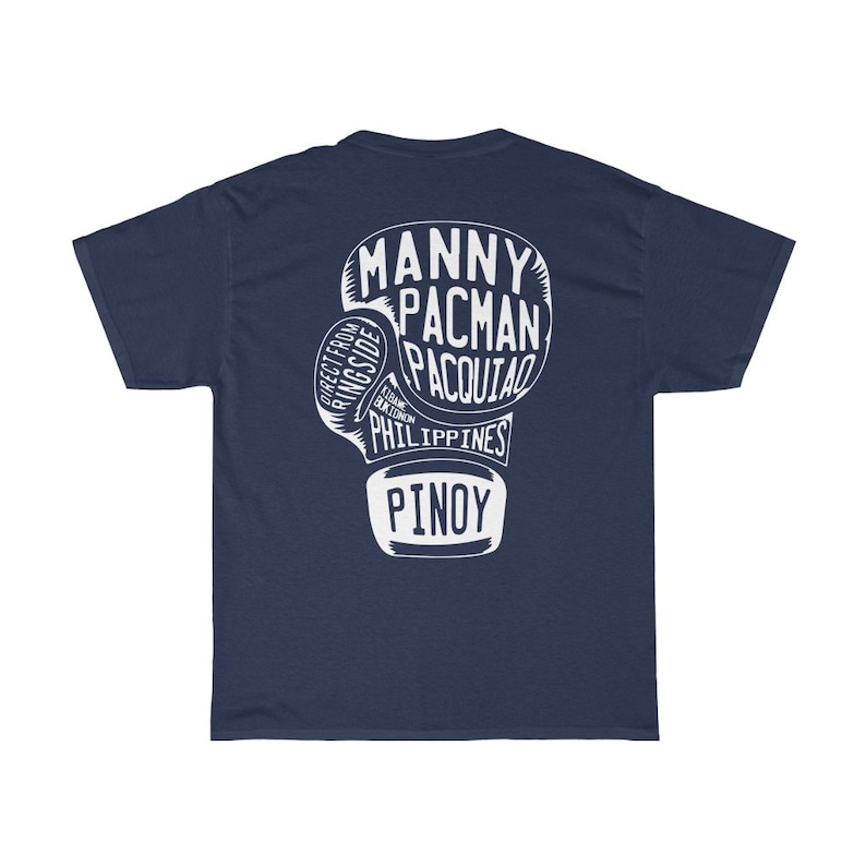 Manny Pacquiao Front & Back Boxing Gloves Customizable Graphic Unisex T-Shirt image 5