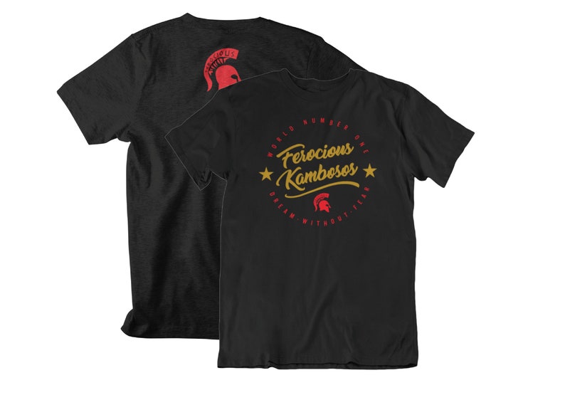 George Kambosos Jr Team Ferocious Graphic Front & Back Unisex T-Shirt Black