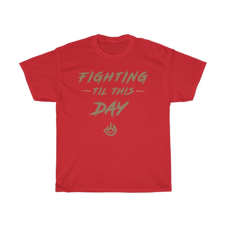 Fighting Til This Day Graphic Deontay Wilder Boxing Fighter Wear Unisex T-Shirt Red