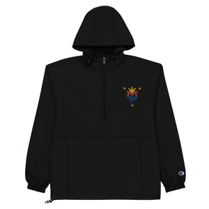 Classic Manny Pacquiao Embroidered Champion Packable Unisex Jacket Black