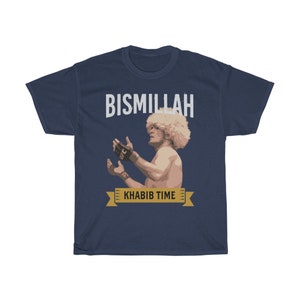 Khabib Time Graphic Nurmagomedov Fighter Wear Unisex T-Shirt Navy