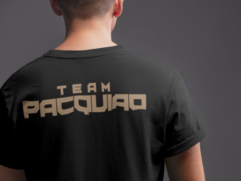 Team Manny Pacquiao Pocket Gold Front & Back Graphics Unisex T-Shirt image 1