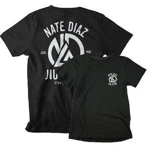 Nate Diaz Jiu Jitsu MMA Fighter Front & Back Graphic Unisex T-Shirt Black