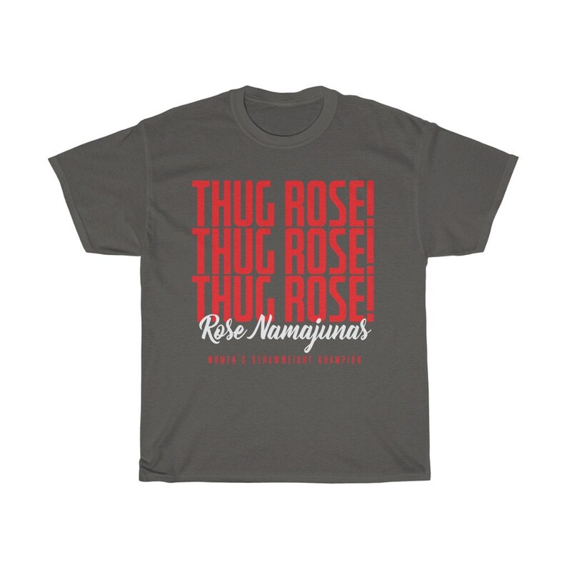 Thug Rose Namajunas WMMA Graphic Fighter Wear Unisex T-Shirt Charcoal